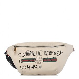 Gucci Beige Belt Bag with Graphic Design